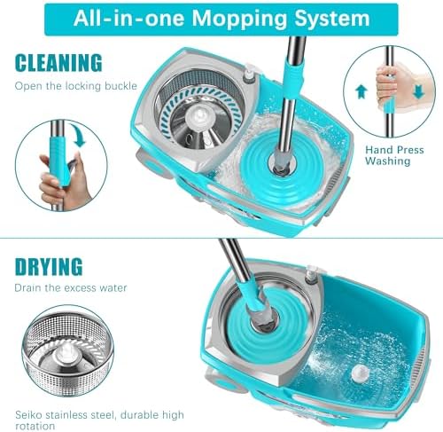 FunClean Large Spin Mop Bucket Set - Image 2