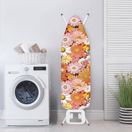 Orange Daisy Ironing Board Cover and Pad 15 x 54 Heavy Duty Iron Board Covers - Image 4