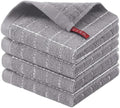 Homaxy 100% Cotton Terry Kitchen Dish Cloths, 4 Pack, Light Grey by Homaxy