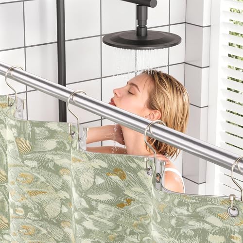 Bathway 12-Pack Double Shower Curtain Hooks, Rust-Resistant Metal Shower - Image 2