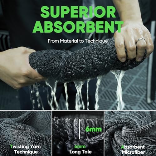 KKV 2-Pack Microfiber Towels Extra Large Ultra Absorbent Drying Towel - Image 4