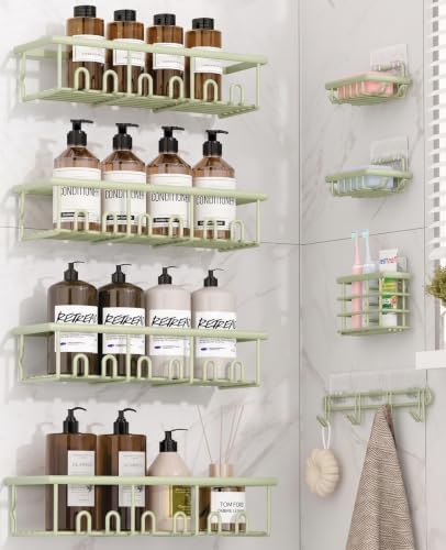 8 Pack Adhesive Rustproof Shower Caddy by Unknown
