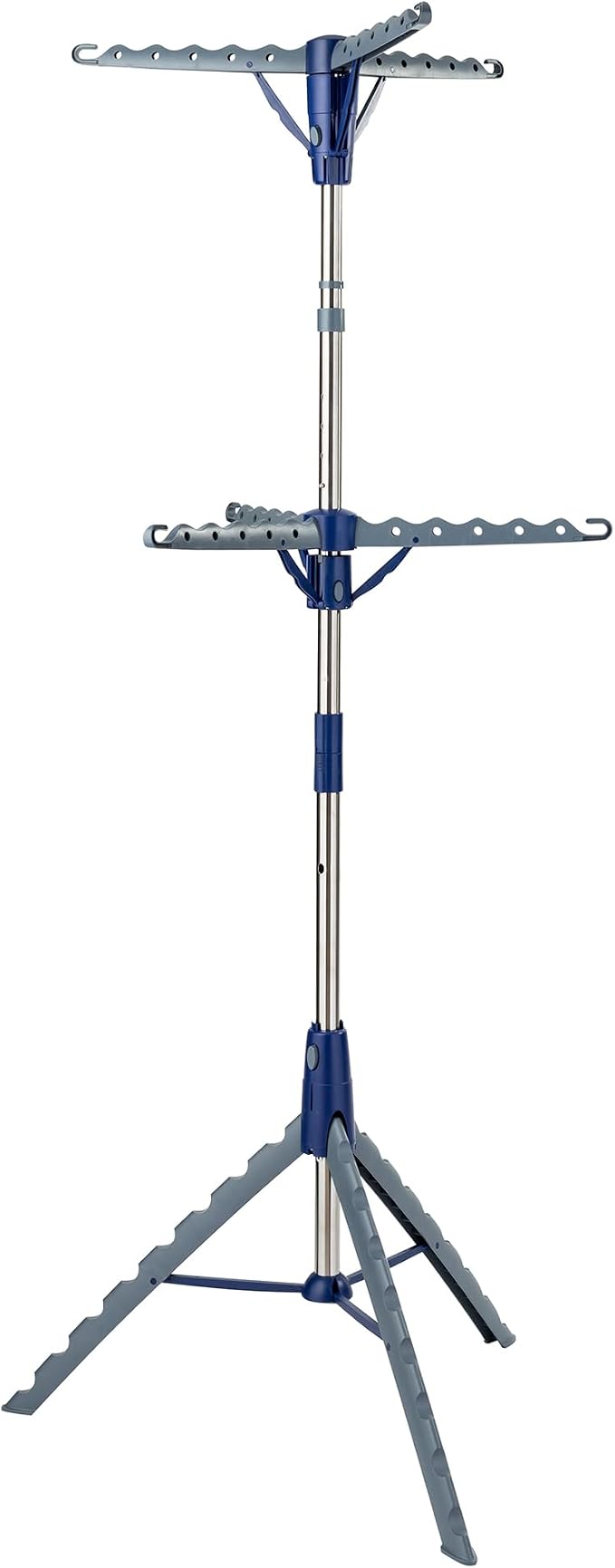 Honey-Can-Do 2-Tier Tripod Clothes Drying Rack, Chrome Steel | 73" tall 2-tier - Image 3