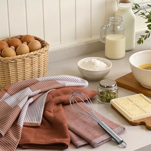 Homaxy 6 Pack Cotton Terry Premium Kitchen Towels, 18 x 28 in - Image 5