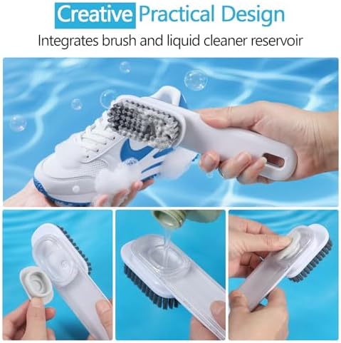 Shoe Brush, Laundry Stain Brush, Liquid Dispenser Shoe Cleaning Brush - Image 2
