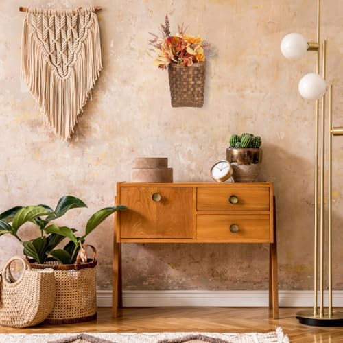 Alipis Hand-Woven Wicker Hanging Basket – 7.7" Tall Portable Wood Storage Basket - Image 4