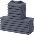 Homaxy 12 Pack 100% Cotton Kitchen Towels and Dishcloths Set, Dark Grey by Homaxy