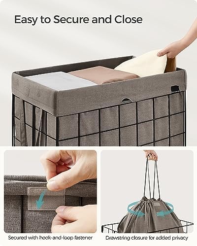 SONGMICS Laundry Hamper, Collapsible, 29 Gal. - Image 4