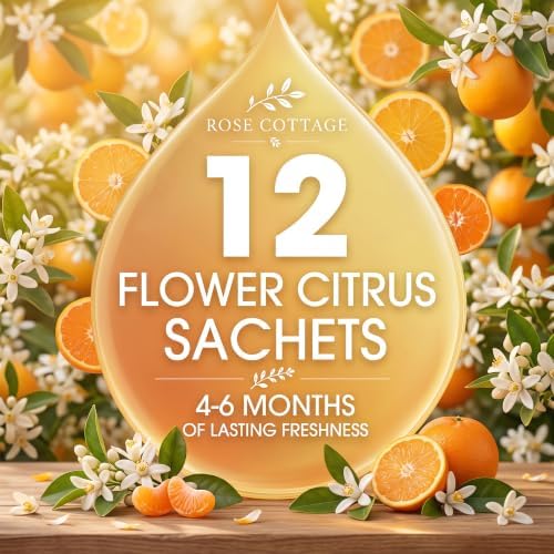Large 12 Packs Flower Citrus Hanging Scented Sachets Long-Lasting Closet - Image 6