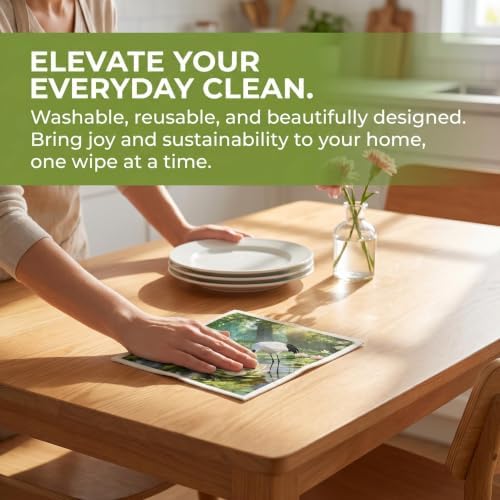 Printed Kitchen Cleaning Cloth Roll, Thick Absorbent Hand-Tear Lazy Cloth - Image 3