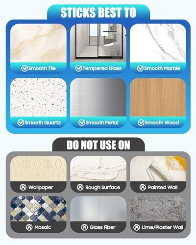 9 Pack Shower Caddy Adhesive Replacement, Strong Waterproof Transparent - Image 6