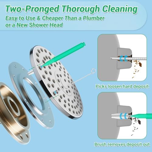 MAPVOLUT 51-in-1 Shower Head Cleaner Kit & Straw Cleaning Brushes Set - Image 4