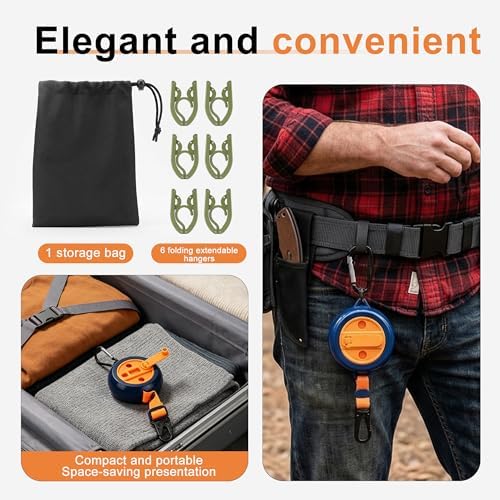 Portable Travel Clothesline, 13.4 ft Retractable Clothes Line - Image 6