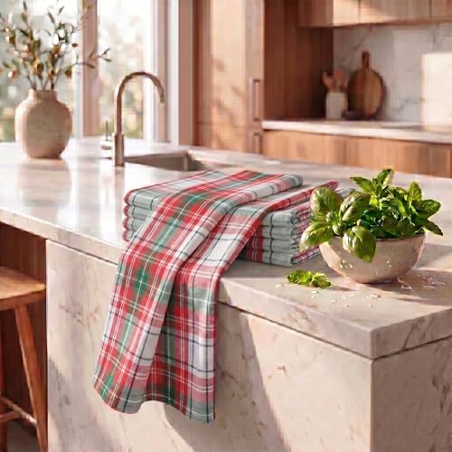 Urban Villa KitchenTowels Cotton DishTowels 20”x30” Christ Check - Image 6