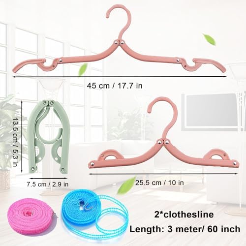 24PCS Travel Hangers, Portable Folding Clothes Hangers, - Image 2