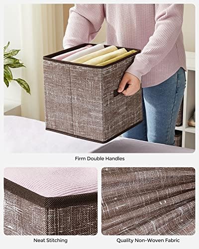 SONGMICS Storage Cubes, 11-Inch Foldable Closet Organizers - Image 5