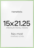 Homeforia 15x21.25 Sage Green Puzzle Frame, High End Metal 15 x 21.25 Picture Frames without Mat, 21.25x15 Thin Poster Frame for Wall, 15by21.25 Puzzle Photo Frames, Tempered Glass, Wall Kit, Set of 1