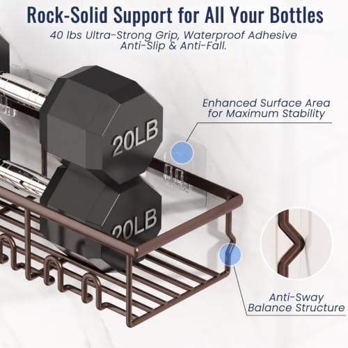 8 Pack Adhesive Rustproof Shower Caddy - Image 4