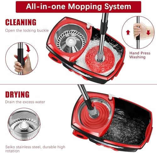 FunClean Large Spin Mop Bucket Set - Image 3