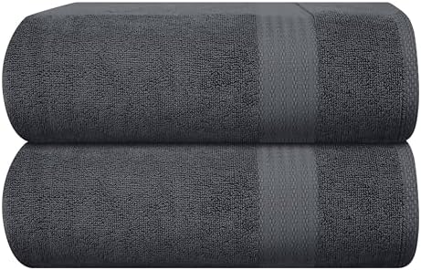 GLAMBURG Premium Cotton Oversized 2 Pack Bath Sheet 35x70-100% Pure Cotton by GLAMBURG