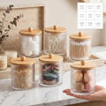6 Pcs Plastic Holder Dispenser Bathroom Jars by Yaomiao