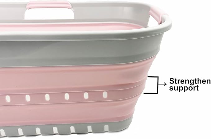SAMMART 21L Super Mini Collapsible 3 Handled Plastic Basket - Image 4