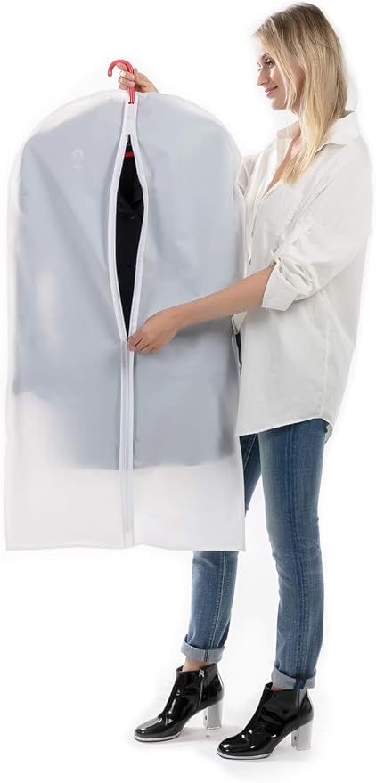 MsKitchen Garment Bags 12 Pack, 24 x 40 Hanging Clothes Storage Bags, - Image 8