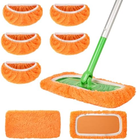 AmaVins 5 Pack Reusable Microfiber Mop Pads Compatible by AmaVins