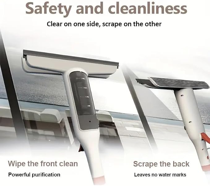 3-in-1 Glass Cleaning Kit: Durable Metal Pole, Silicone Scraper, high-Pressure - Image 4