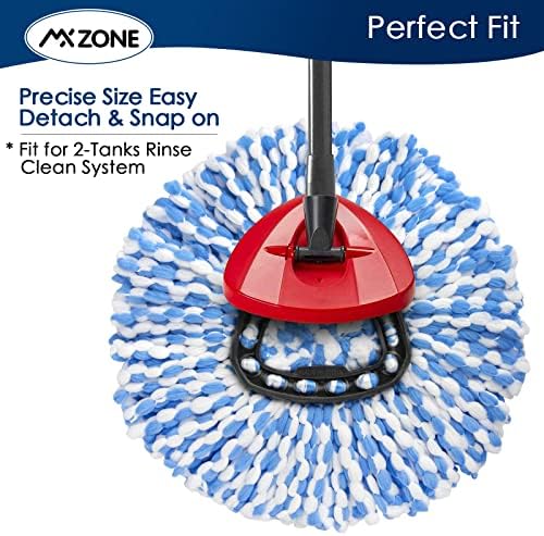 Spin Mop Replacement Heads for O-Cedar RinseClean 2-Tank, Microfiber 4-Pack - Image 6