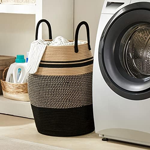 Extra Large Laundry Hamper Basket 105L Woven Blanket Basket - Image 6