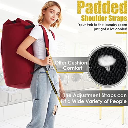 Backpack Laundry Bag, 115L Heavy Duty Extra Large College Laundry Backpack - Image 4