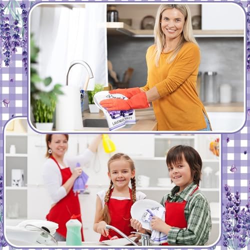VitalCozy 6 Pcs Lavender Kitchen Towels Set - Image 2