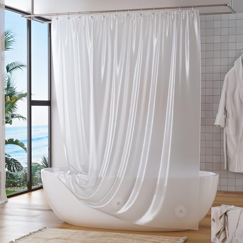 Titanker Extra Long Shower Curtain Liner 72 x 84 Plastic Frosted Shower Liner - Image 3