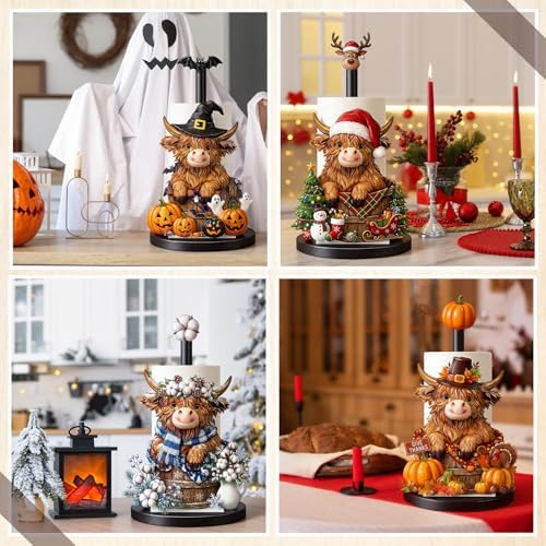 Novabright Holiday Wooden Paper Towel Holder - Image 2