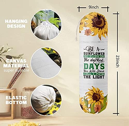 Sunflower Grocery Bags Holder Organizer - Image 3