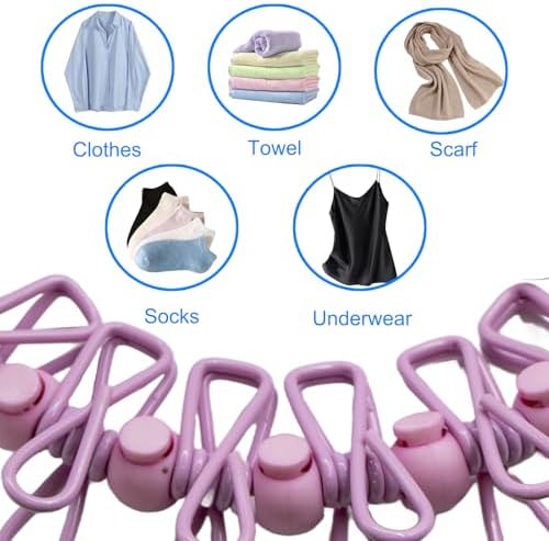 2 Pack Camping Clothesline Portable 12 Clothespins - Image 4