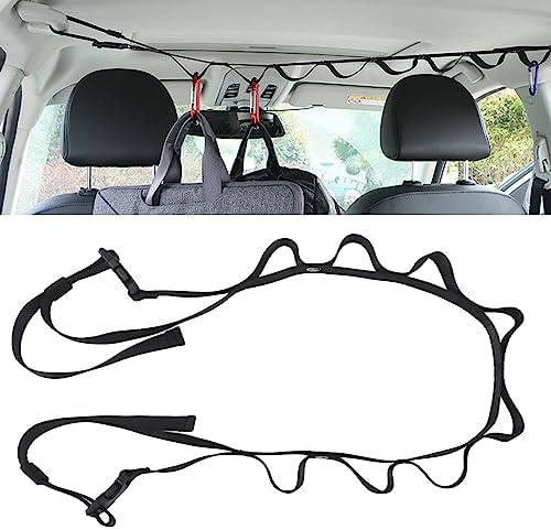 Car Clothes Hanger, Camping Storage Strap Car Clothes Line Clothes Drying Rope - Image 3