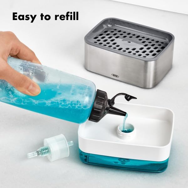 OXO Good Grips Soap Dispensing Sponge Holder - Image 4