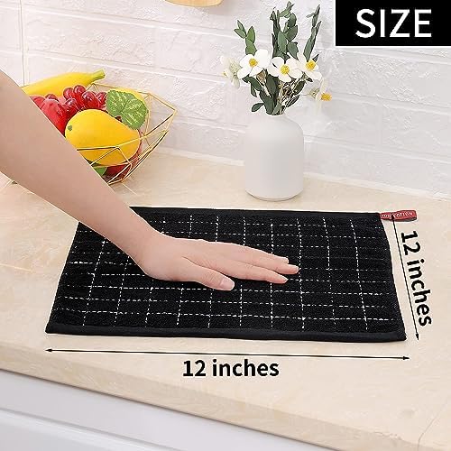 Homaxy 100% Cotton Terry Kitchen Dish Cloths, 8 Pack - Image 5
