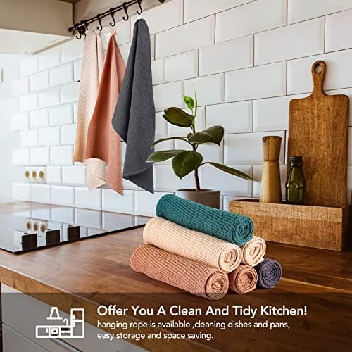 PY HOME & SPORTS 8 Pack Cotton Waffle Weave Kitchen Towels 17 x 25, Super - Image 5