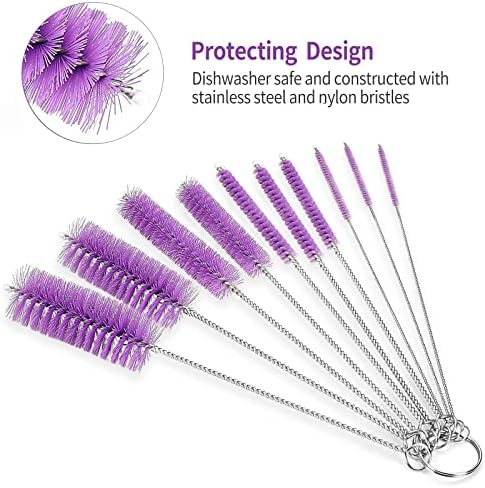 CiaraQ Bottle Cleaning Brushes, 8 Inch Nylon Tube Brush Set - Image 4