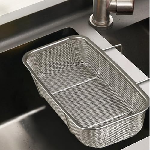 Stainless Steel Side Sink Drain Strainer Basket, Corner Hanging Sink Strainer by Unknown