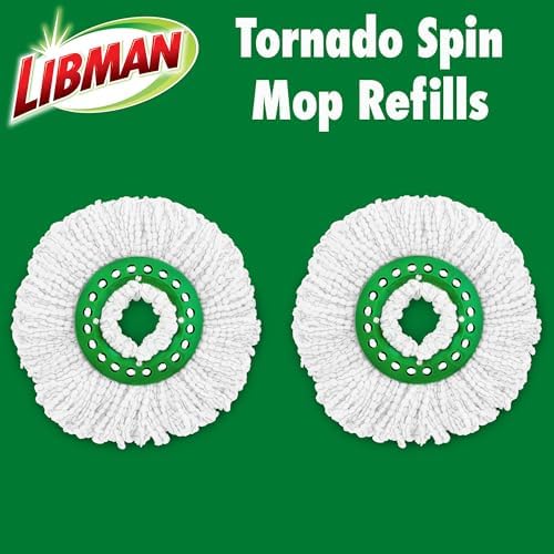Libman Tornado Spin Mop Refill Microfiber Heads, 2 Pack - Image 2