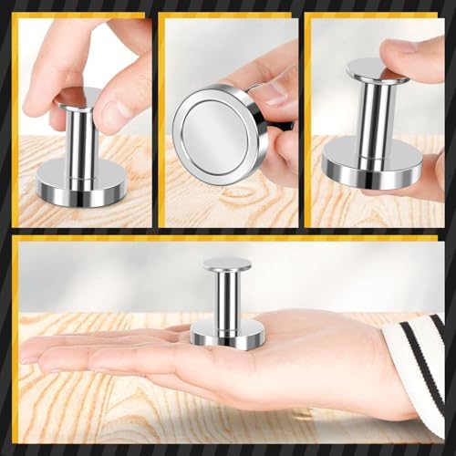 9Pcs Magnetic Hooks, 150lb Silver Magnetic Hooks - Image 2