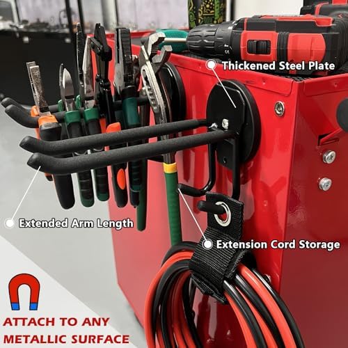 ULIBERMAGNET Double Layer Magnetic Hooks, Heavy Duty Magnetic Storage Hooks - Image 4