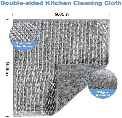 10pcs New Upgrade 2-Layer Microfiber Wire Dishcloth - Image 2