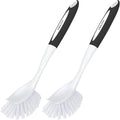 Dish Brush with Handle, 2 Pack Kitchen Scrub Brushes by Amazer