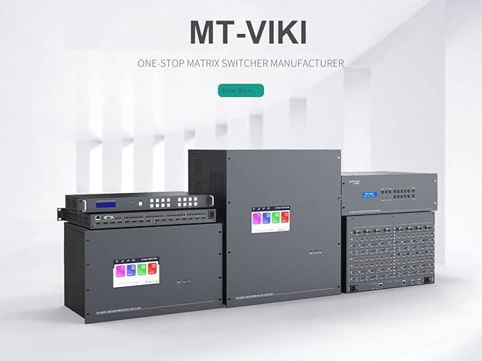 MT-VIKI Upgraded 4K HDMI Matrix Switch 16x16 Support Web GUI w/IR Remote, 4K@30Hz Rack Mount Switcher&Splitter, EDID, RS232, LAN Port, (Built-in US ADI Chip)