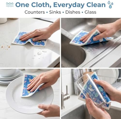 Swedish Dishcloths 6 Pack with Animal Prints - Image 6